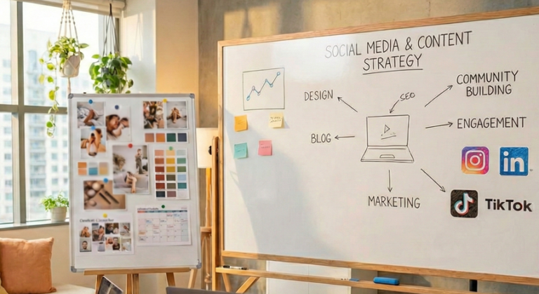 Zamień lajki w zyski. Wybierz prowadzenie social media i content marketing. Buduj zaufanie, lojalną społeczność i silną markę w sieci.